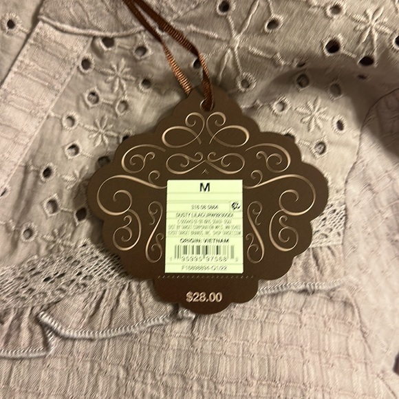 KNOX ROSE BALLOON SHORT SLEEVE TEXTURED COTTON TOP WITH DELICATE RUFFLE … - Picture 7 of 7